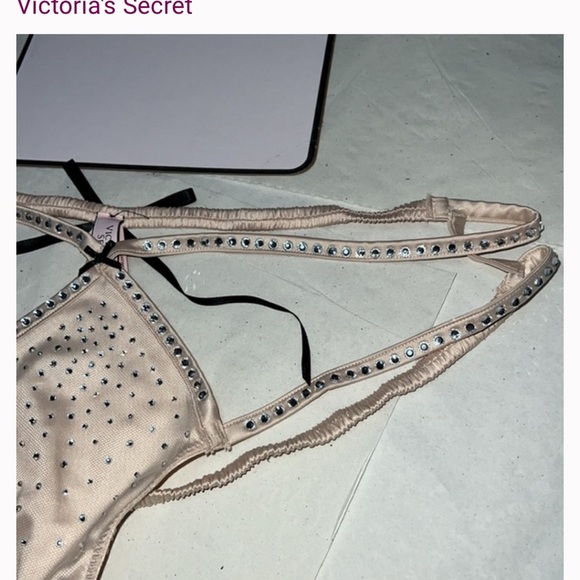 Victoria’s Secret Dream Angels NYE Balconette Bra 34DD & panty L set Champagne - Picture 11 of 16